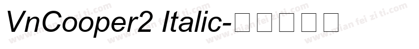 VnCooper2 Italic字体转换
